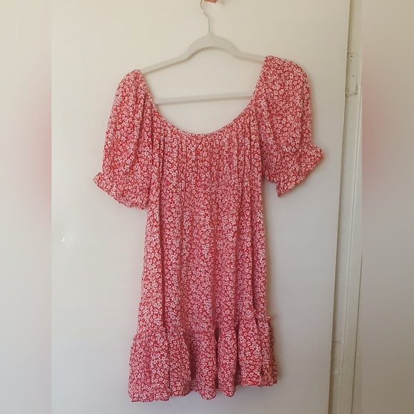 Vestique Miss Independent Red and White Floral Dress. - Picture 11 of 14